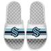Men's ISlide White Seattle Kraken Primary Logo Stripe Slide Sandals