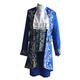 Beauty and The Beast Costume Adult, Dan Stevens Cosplay Costume Prince Jacket Blue Uniform for Halloween Party Fancy Dress