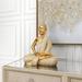 Dakota Fields Bansemer Polystone Sitting Buddha Resin, Rubber in Yellow | 19.5 H x 14.5 W x 9 D in | Wayfair CC1514E7B7784A7CA26FD7AD5539A980