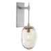 Hammerton Studio Meteo Tempo Blown Glass Oval Arm Sconce Glass/Metal in Gray/White/Brown | 22.7 H x 8 W x 10.1 D in | Wayfair IDB0063-23-BS-A-E2