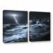 ArtWall The Dark Side of the Force - 2 Piece Wrapped Canvas Photograph Print Set Metal in Gray | 32 H x 48 W x 2 D in | Wayfair 0laz053b3248w