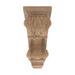 6-3/4 in x 3-3/8 in x 3-3/4 in Unfinished X-Small Hand Carved Solid Acanthus Leaf Wood Corbel Wood | 6.75 H x 3.375 W x 3.75 D in | Wayfair