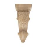 8 in x 3-3/4 in x 2-1/2 in Unfinished X-Small Hand Carved Solid Acanthus Leaf Corbel in Brown Architectural Products by Outwater L.L.C | Wayfair