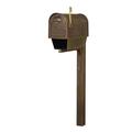 Special Lite Products Curbside Locking Post Mounted Mailbox Aluminum in Brown/Gray | 83 H x 10 W x 25 D in | Wayfair SCC2008_SPK720-CP-LB998