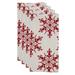 The Holiday Aisle® Aravind 4 Piece Cotton Napkin Set Cotton in Gray/Red/White | 20 W x 20 D in | Wayfair 2D2D97B108F34360832C4D8AD7C5653A