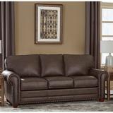 Sofa Web Raval 83" Genuine Leather Rolled Arm Sofa Bed Genuine Leather in Brown | 38 H x 83 W x 38 D in | Wayfair RavalSofabed-CHEB