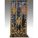 Debage Inc. Tudor Velvet Damask Blackout Thermal Rod Pocket Curtain Velvet in Green/Blue | 124 H in | Wayfair DBG-545-V-CURTAIN-BLUE/GOLD