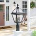 Lark Manor™ Agarwal Textured Black 1 -Light 19.75" H Hardwired Lantern Head Metal/Steel in Black/Gray | 19.75 H x 9 W x 9 D in | Wayfair