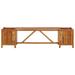 Union Rustic Wood Planter Outdoor Bench Planter Box Outdoor Bench w/ 2 Planters Acacia Wood/Natural Hardwoods in Brown/White | 15.7 H x 59.1 W x 11.8 D in | Wayfair