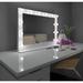 Paris Mirror Hollywood Vanity Lighted Makeup/Shaving Mirror Metal in White | 28 H x 40 W in | Wayfair HMIR40286000D-WHT-BT