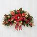 The Holiday Aisle® Poinsettia Swag | 9 H x 25 W x 4 D in | Wayfair D6379705F1784AC2958532D14B2B87DC