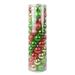 Andover Mills™ Tube Ball Ornament Set of 55 Plastic in Red/Green/Yellow | 22.05 H x 7.8 W x 6.3 D in | Wayfair AC34D2FFCC2A4F2CA9985867D83F938C