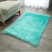 Green 46 x 30 x 2.5 in Area Rug - Everly Quinn Thurmont Shag Light Area Rug Faux Fur | 46 H x 30 W x 2.5 D in | Wayfair