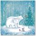 The Holiday Aisle® 'Polar Bear Christmas' - Wrapped Canvas Print Canvas in Blue/Gray | 30 H x 30 W x 1.5 D in | Wayfair