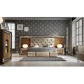 Hispania Home London Standard Bedroom Wood & /Upholstered/Velvet in Brown | 61 H x 135 W x 83 D in | Wayfair BEDOR98-K