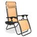 Arlmont & Co. Mir Reclining Zero Gravity Chair Metal in Orange/Black/Brown | 44 H x 25 W x 61 D in | Wayfair EEF8E11C81AA47E4A7EF0C3C709459DA