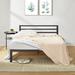 Mellow Modernista Classic 14" Metal Platform Bed Metal in Black/Brown/White | 38 H x 59.5 W x 80 D in | Wayfair WA-MBWS-H14Q