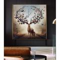 Dakota Fields Armendariz Peel & Stick Horned Deer Abstract Forest Tree Wallpaper Vinyl in Gray | 98 W in | Wayfair 12FFD0CBD6834C148B6ED517897E966F