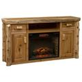 Fireside Lodge TV Stand for TVs up to 75" w/ Electric Fireplace Included Wood in Brown | 36 H in | Wayfair 14265