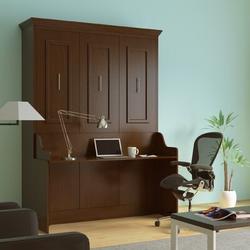 Xtraroom Britton Storage Murphy Bed Wood in Brown | 94 H x 68 W x 97 D in | Wayfair COVEQNDSKP