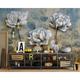 GK Wall Design 3D Vintage Floral Peony Floral Oil Painting Textile Wallpaper Fabric | 112 W in | Wayfair GKWP000100W112H75_3D