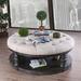 Birch Lane™ Stobart Floor Shelf Coffee Table w/ Storage Wood in Gray | 20 H x 48 W x 48 D in | Wayfair 0BE85EEB75334F599712363524B61BC1