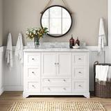 Birch Lane™ Tilford 48" Single Bathroom Vanity Set Wood/Marble in White | 35.5 H x 48 W x 22 D in | Wayfair C39BD7802CDB42E1BA390B7BDE5CF3E4