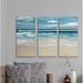 Beachcrest Home™ Symphony of the Sea - 3 Piece Wrapped Canvas Multi-Piece Image Print Set Canvas, Wood in White | 24 H x 36 W x 1.5 D in | Wayfair