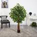 Primrue 54" Artificial Ficus Tree in Pot Liner Plastic | 54 H x 16 W x 16 D in | Wayfair 542ADE38A7A34F298D055899059E4C72