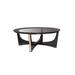 Everly Quinn Modern Crocodile & Rosegold Coffee Table Glass in Black | 18 H x 47 W x 47 D in | Wayfair 16869143828342E397A82D85810E029C