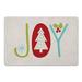 Red/White 1 x 18 x 27 in Kitchen Mat - The Holiday Aisle® Brickley Joy Kitchen Mat Synthetics | 1 H x 18 W x 27 D in | Wayfair