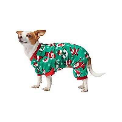 Frisco Jolly Christmas Dog & Cat Cozy Fleece PJs, X-Large