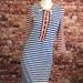 J. Crew Dresses | J. Crew Blue Red White Stripes Lace Up Side Slits | Color: Blue/Red/White | Size: Xs
