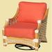 Bay Isle Home™ Schmitz Rocking Chair Wicker/Rattan/Fabric | 36 H x 31 W x 35 D in | Wayfair 5FA793F1485F484A9B3239D5205CDD1B