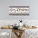 The Holiday Aisle® 'Merry Christmas to All' - Wrapped Canvas Textual Art Print Canvas in Black/Brown | 12 H x 24 W x 1.5 D in | Wayfair