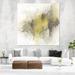 Everly Quinn Saffron Abstract I by June Erica Vess - Painting Print on Canvas Canvas, Cotton in Brown/White/Yellow | 84 H x 84 W x 1.5 D in | Wayfair