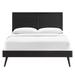 Marlee Wood Platform Bed w/ Splayed Legs by Modway Wood in Gray/Black | 51 H x 57 W x 78 D in | Wayfair MOD-6628-BLK