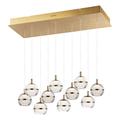 ET2 Lighting Swank 31 Inch 10 Light LED Linear Suspension Light - E24599-93NAB