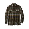 Men's Big & Tall Fleece-Lined Flannel Shirt Jacket by Boulder Creek® in Forest Green Plaid (Size 7XL)