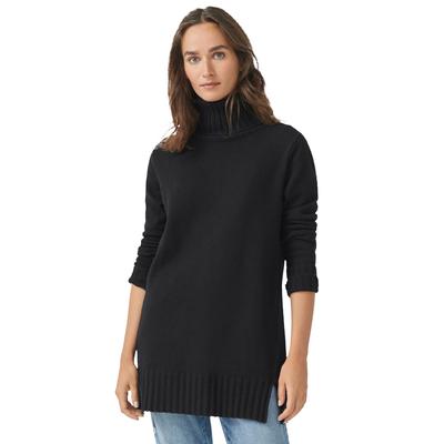 Plus Size Women's Ribbed Turtleneck Tunic Sweater ...