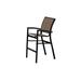 Telescope Casual Bazza Stacking Patio Dining Chair Sling in Black | 43.5 H x 26.5 W x 26.5 D in | Wayfair Z38811001