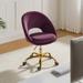 Kelly Clarkson Home Lourdes Task Chair w/ Ergonomic Design Upholstered/Velvet, Metal in Pink/Indigo | 35.55 H x 24 W x 23.5 D in | Wayfair