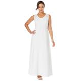 Plus Size Women's Crochet-Detailed Dress by Jessica London in White (Size 16) Maxi Length