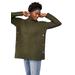 Plus Size Women's Side Button Turtleneck Sweater by ellos in Deep Olive (Size 10/12)