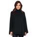 Plus Size Women's Turtleneck Poncho Sweater by ellos in Black (Size 2X/4X)