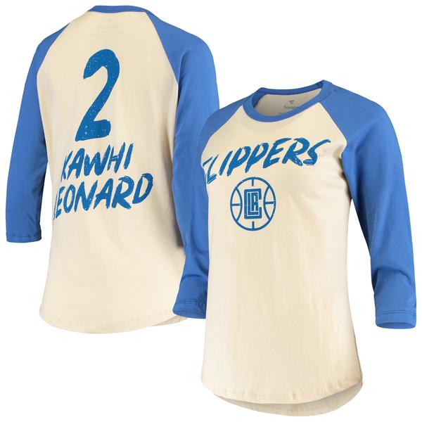 womens-fanatics-kawhi-leonard-cream-la-clippers-raglan-3-4-sleeve-t-shirt/