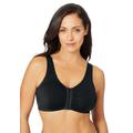 Plus Size Women's Marlene Lounge Front-Close Wireless Bra by Leading Lady in Black (Size 48 B/C/D)