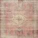 Green/Pink 96 x 0.35 in Indoor Area Rug - Bungalow Rose Babe Oriental Pink/Beige/Green Area Rug Polyester/Wool | 96 W x 0.35 D in | Wayfair