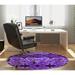 Dakota Fields Baskerville Low Pile Carpet Straight Round Chair Mat in Indigo | 0.08 H x 60 W x 60 D in | Wayfair 387011A1BF2C4CFBA747CE85B41D405A