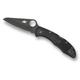 Spyderco Salt 2 Plain Lockback Folding Pocket Knife FRN Black Handle Black Blade C88PBBK2